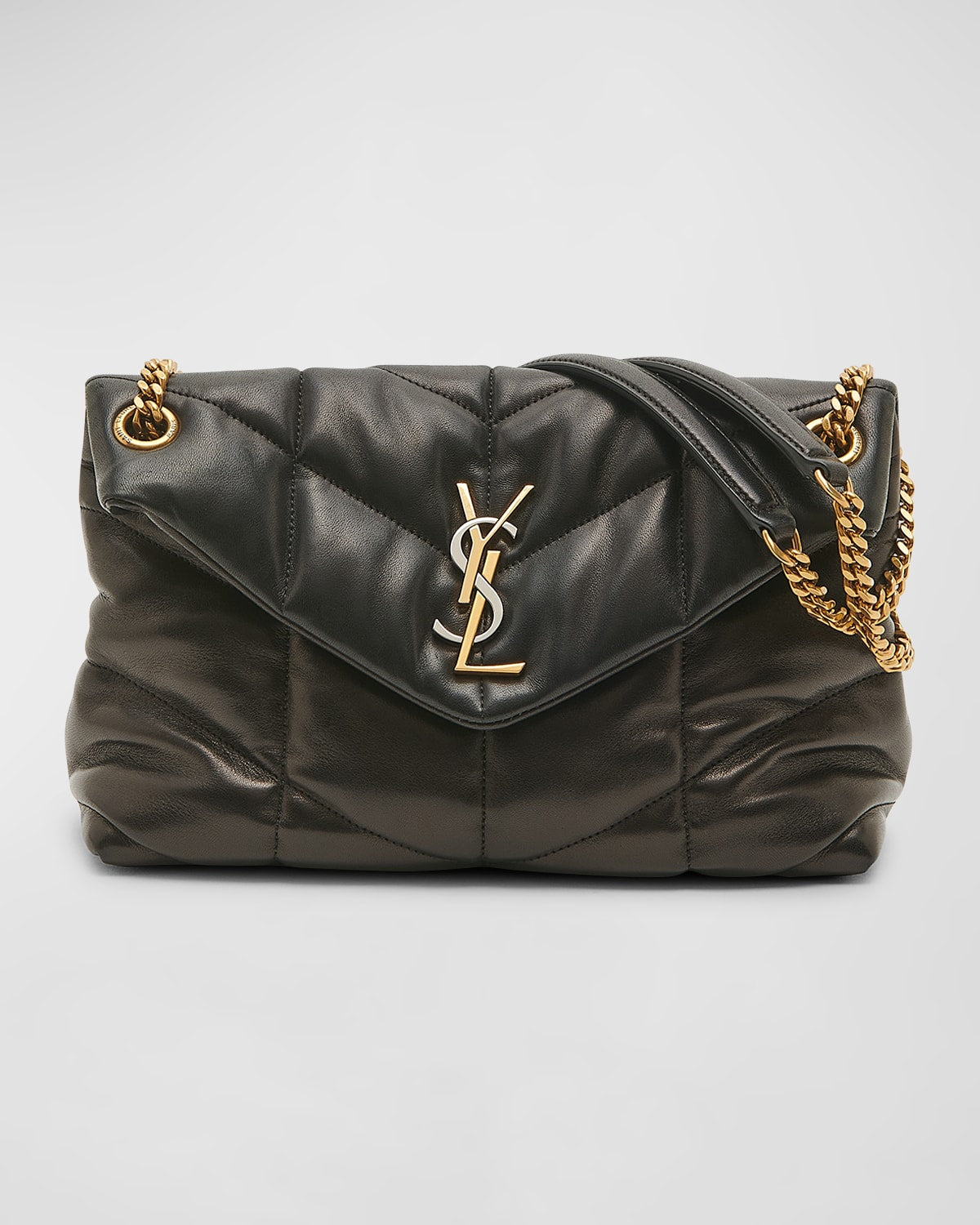 Saint Laurent Lou Puffer Medium YSL Shoulder Bag in Quilted Leather