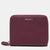 DKNY Burgundy Leather Vela Zip Around Wallet