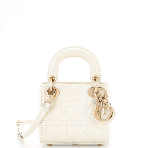 Lady Dior Bag Cannage Quilt Lambskin Micro