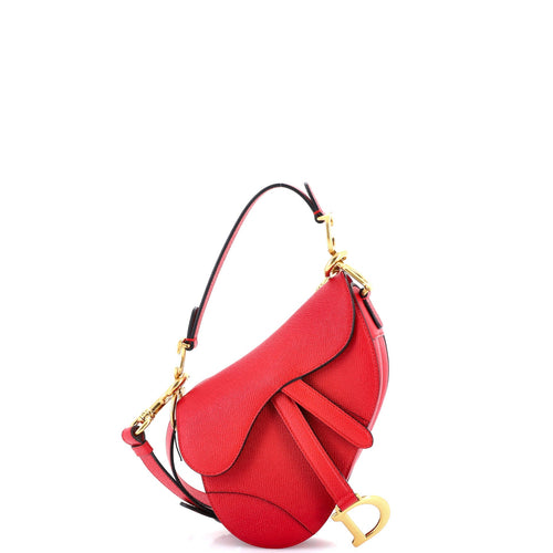 Saddle Handbag with Strap Leather Mini