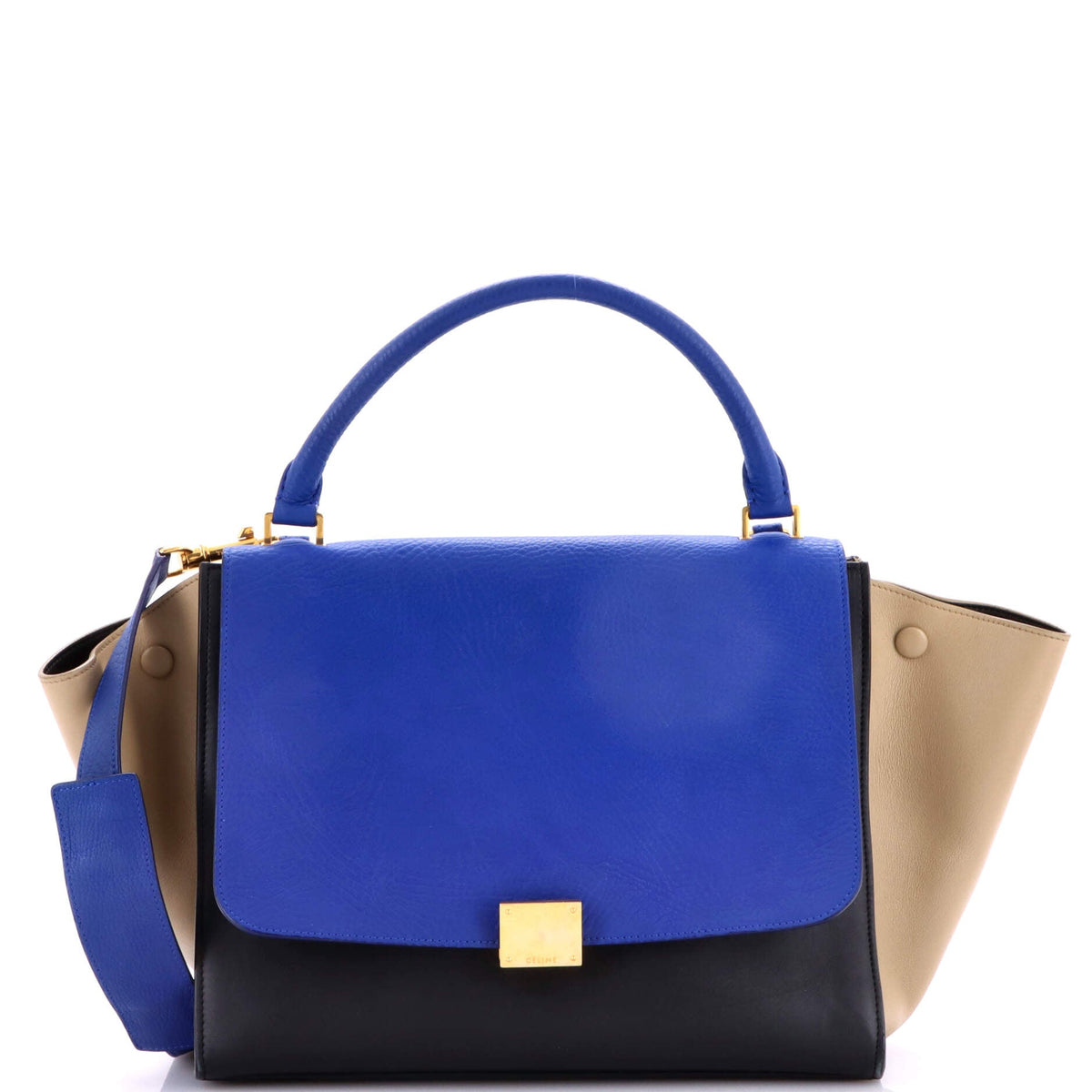 Celine CELINE Tricolor Trapeze Bag Leather Medium