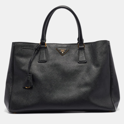 Black Saffiano Leather Large Galleria Tote