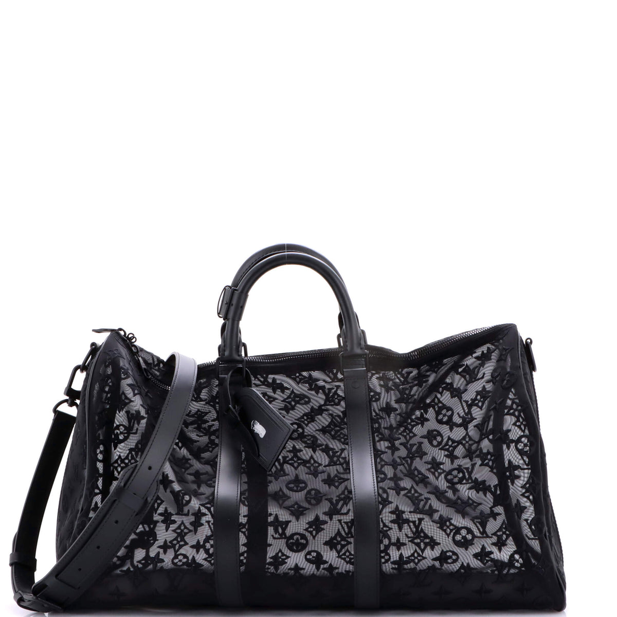 Louis Vuitton Keepall Bandouliere Bag Monogram See Through Mesh 50