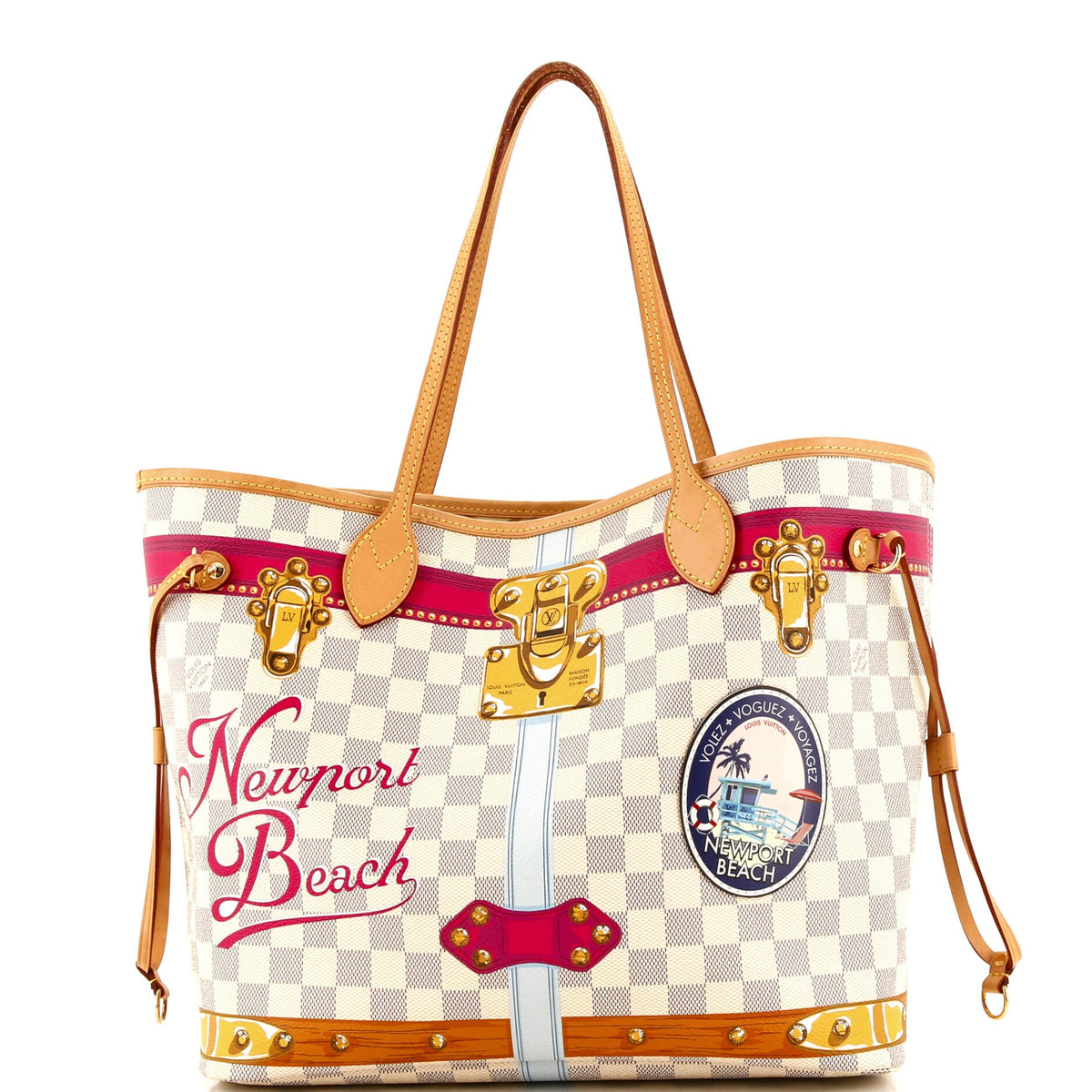 Louis Vuitton Neverfull NM Tote Limited Edition Cities Damier Summer Trunks MM