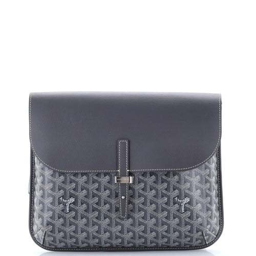 GOYARD Coursier Messenger Bag Coated Canvas and Leather
