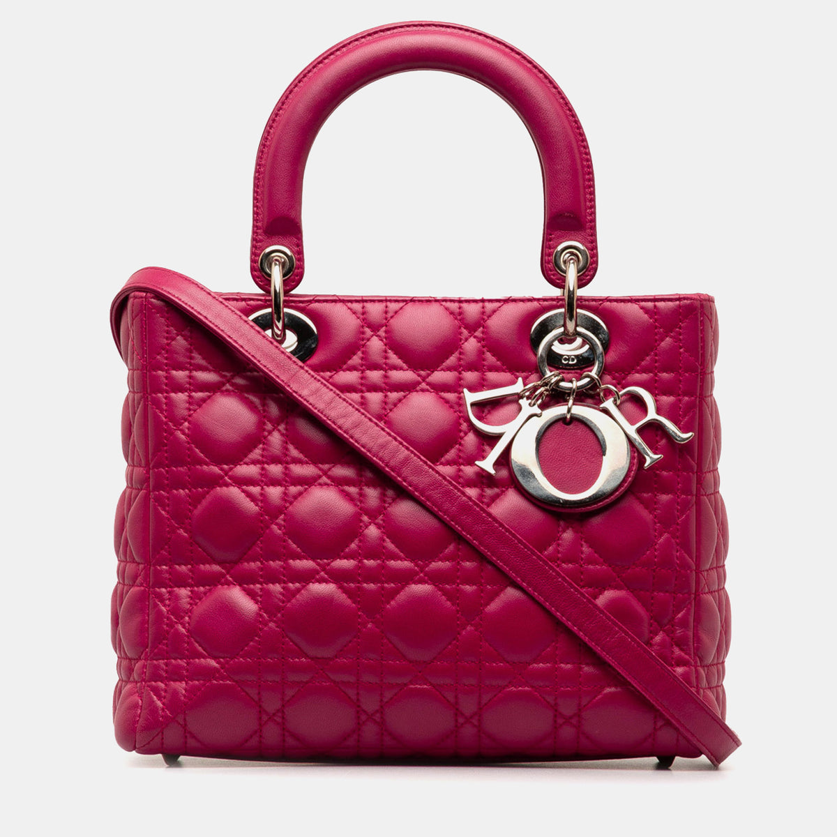 Dior Medium Lambskin Cannage Lady Dior