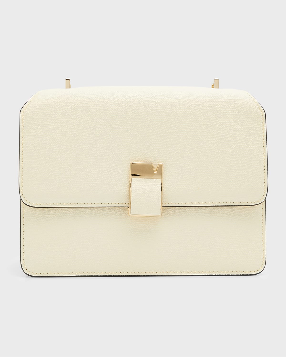 Valextra Nola Medium Flap Leather Crossbody Bag