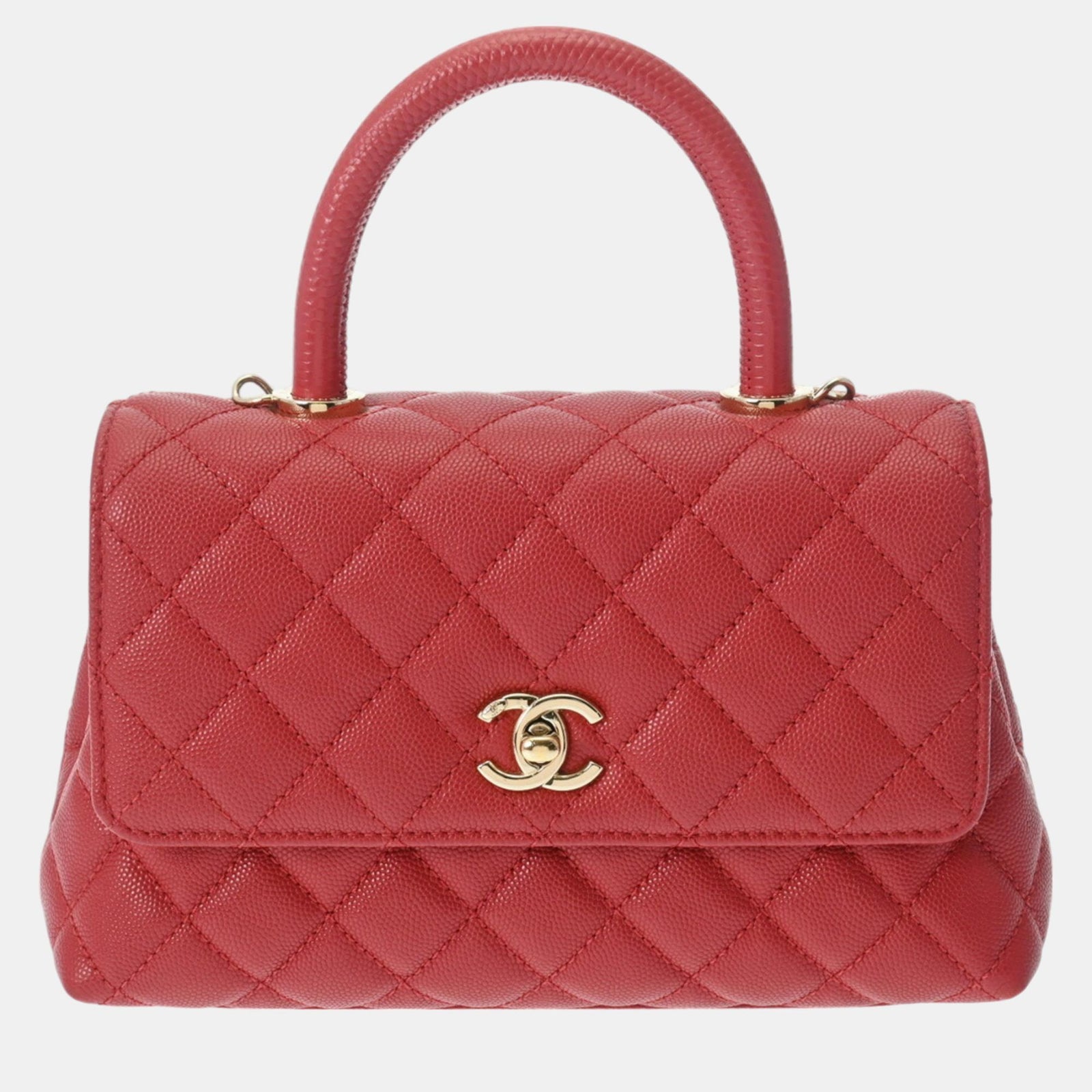 Chanel XS-Tasche aus rotem Kaviarleder