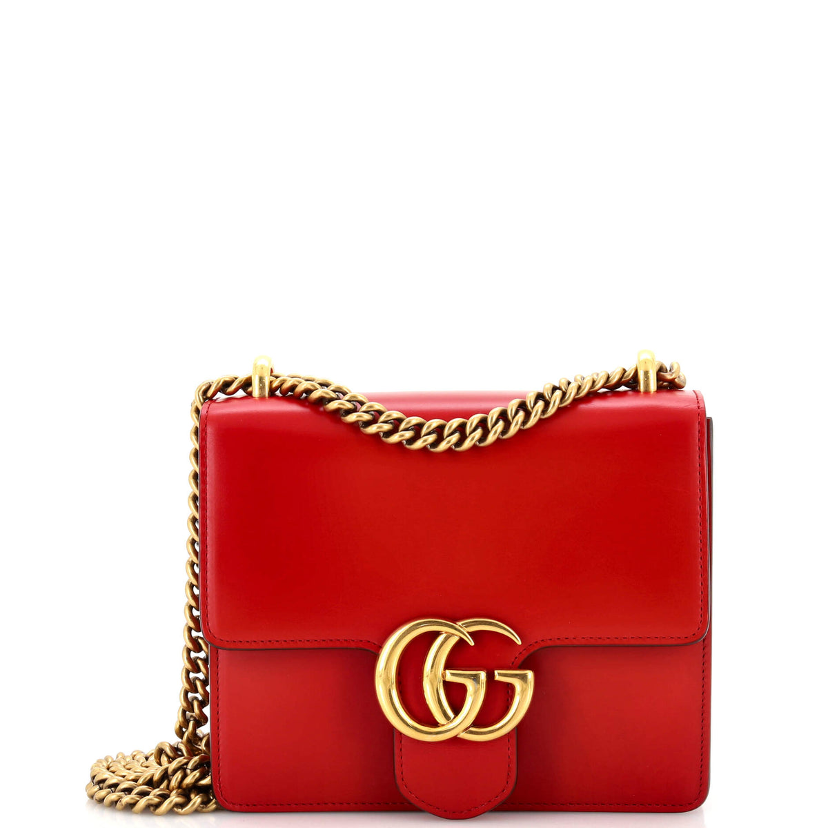 Gucci GUCCI GG Marmont Chain Shoulder Bag Leather Small