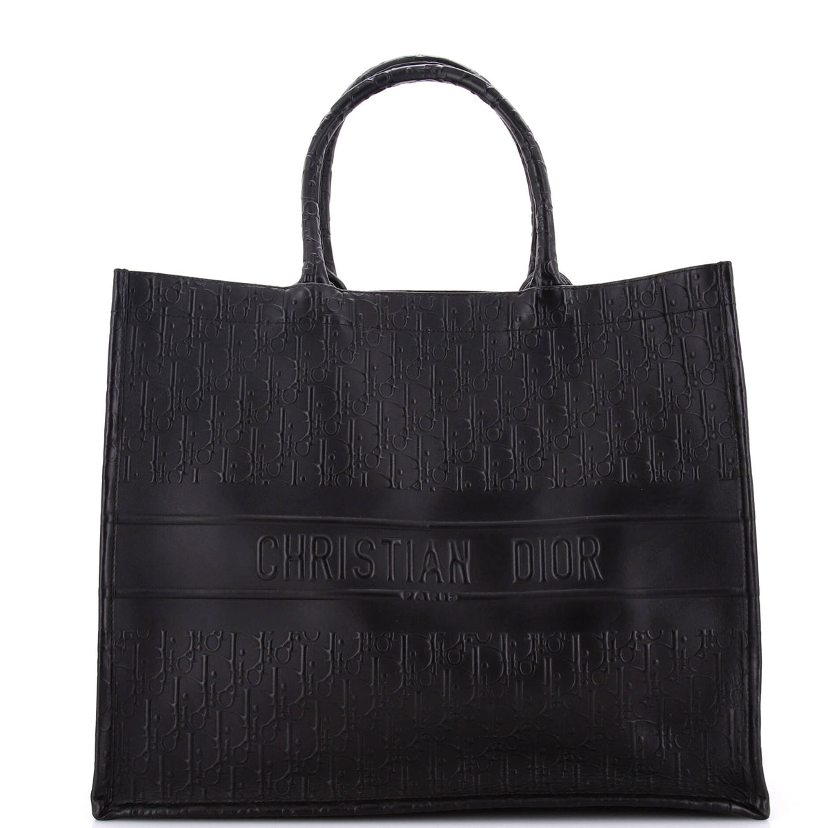 Christian Dior Book Tote Oblique Embossed Calfskin Large