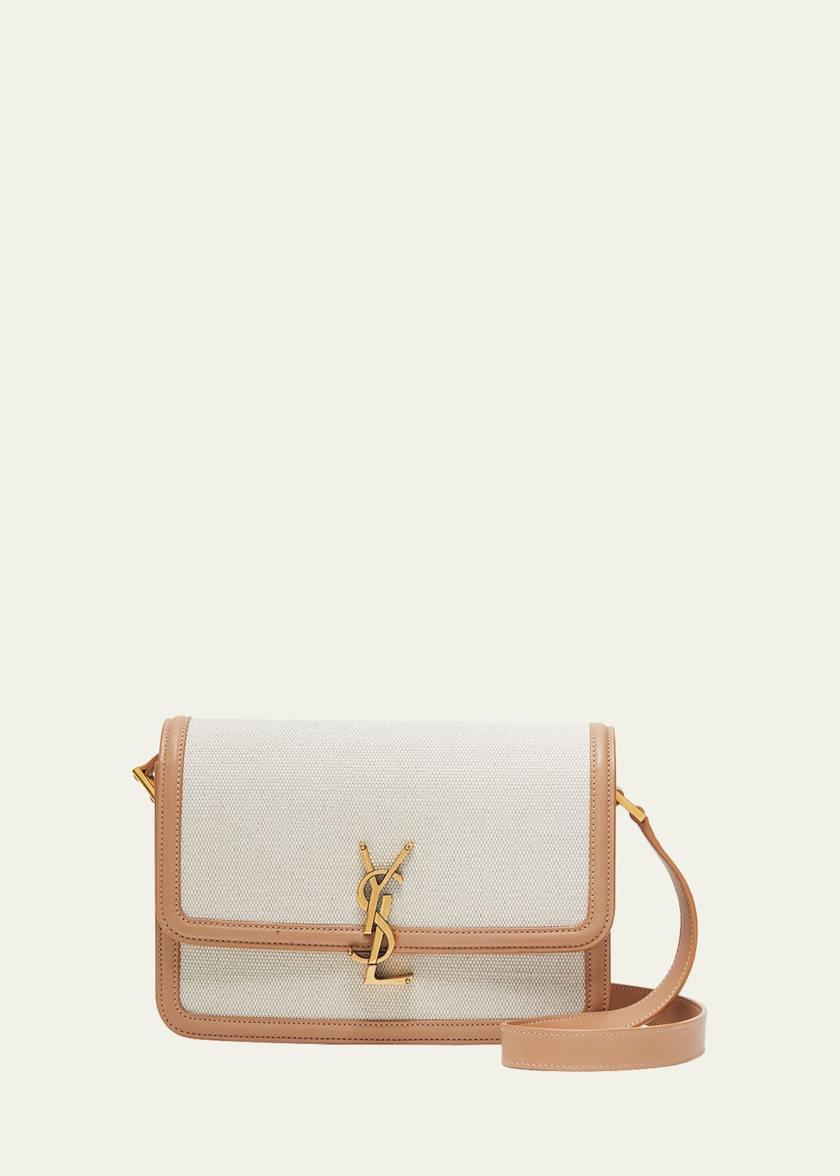 Saint Laurent Medium YSL Canvas Shoulder Bag