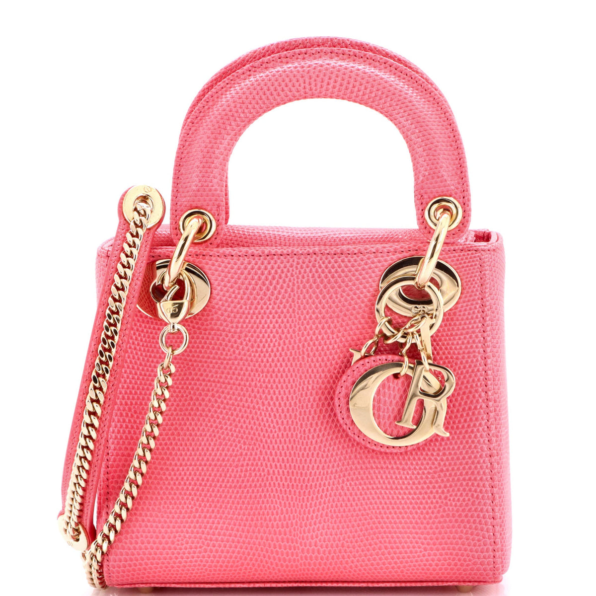 Christian Dior Lady Dior Chain Bag Lizard Mini