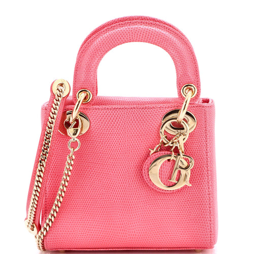 Lady Dior Chain Bag Lizard Mini