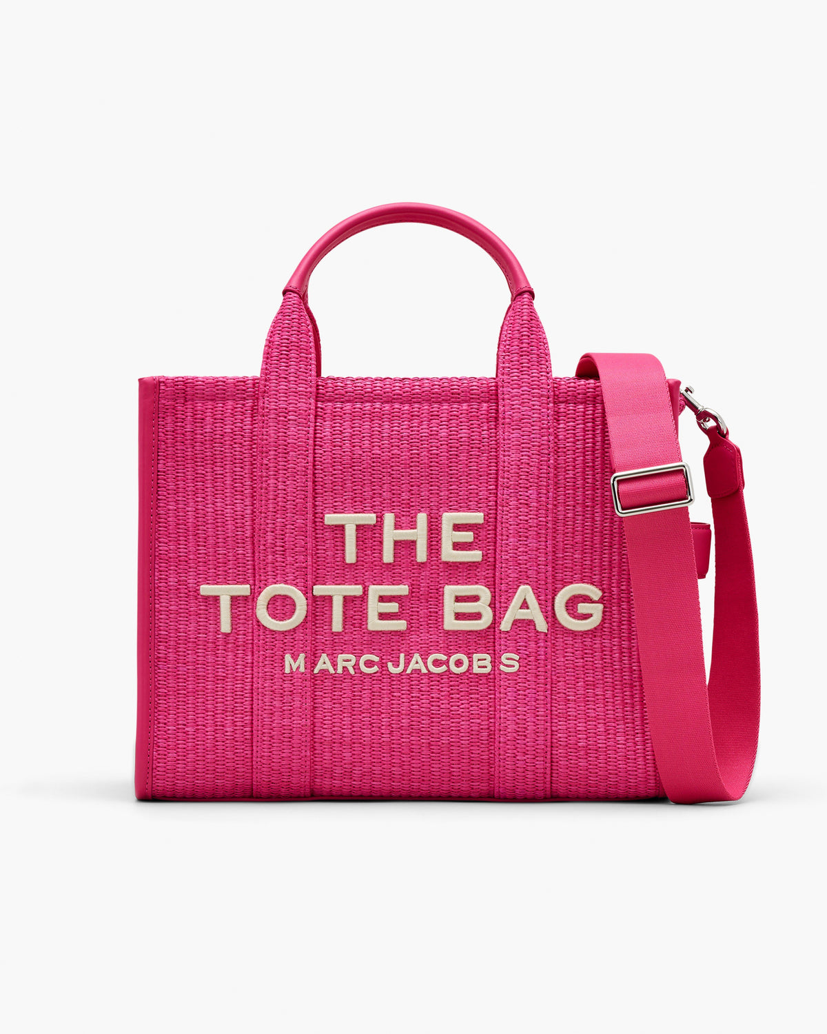 Marc Jacobs The Woven Medium Tote Bag in Hot Pink
