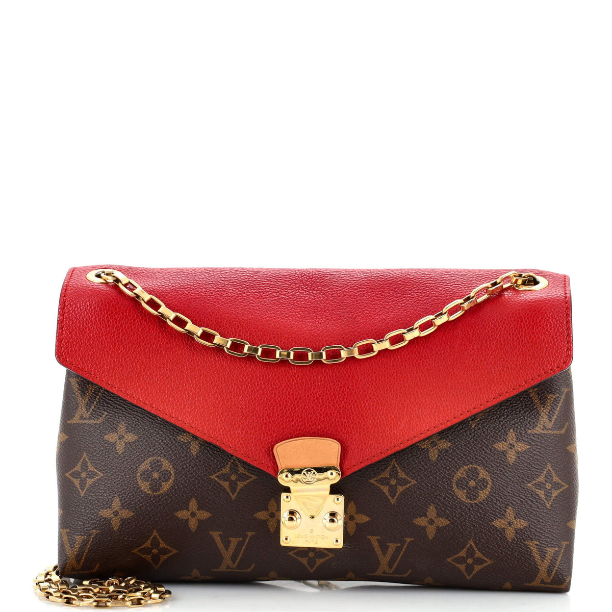 Louis Vuitton Pallas Chain Shoulder Bag Monogram Canvas and Calfskin
