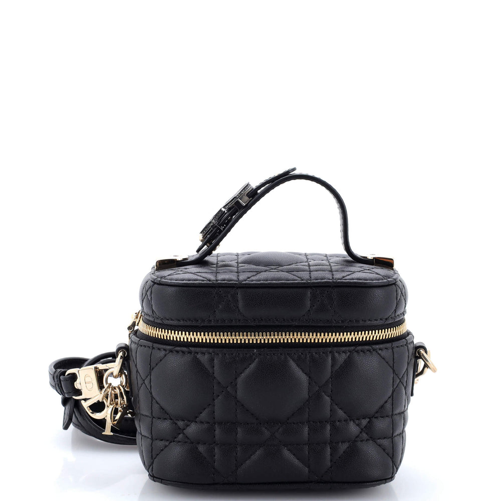 Lady Dior Vanity Case Cannage Quilt Lambskin Micro