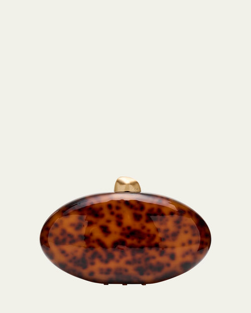 Eviana Tortoise Acrylic Clutch Bag