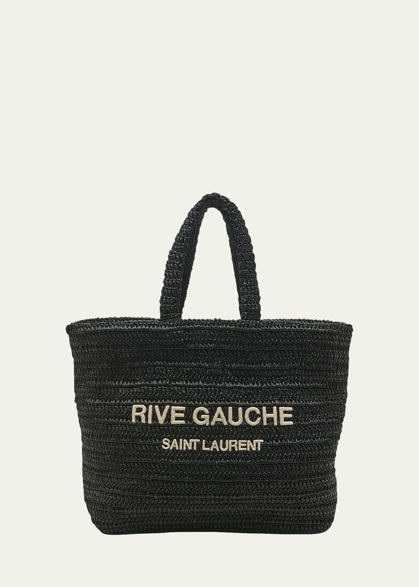 Saint Laurent Rive Gauche Tote Bag in Raffia