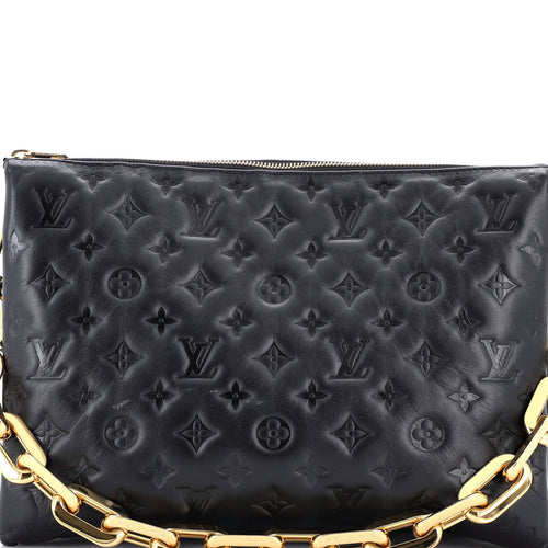 Coussin Bag Monogram Embossed Lambskin MM