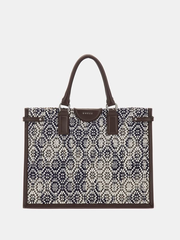 Guess Isa Tapestry-Look Handbag