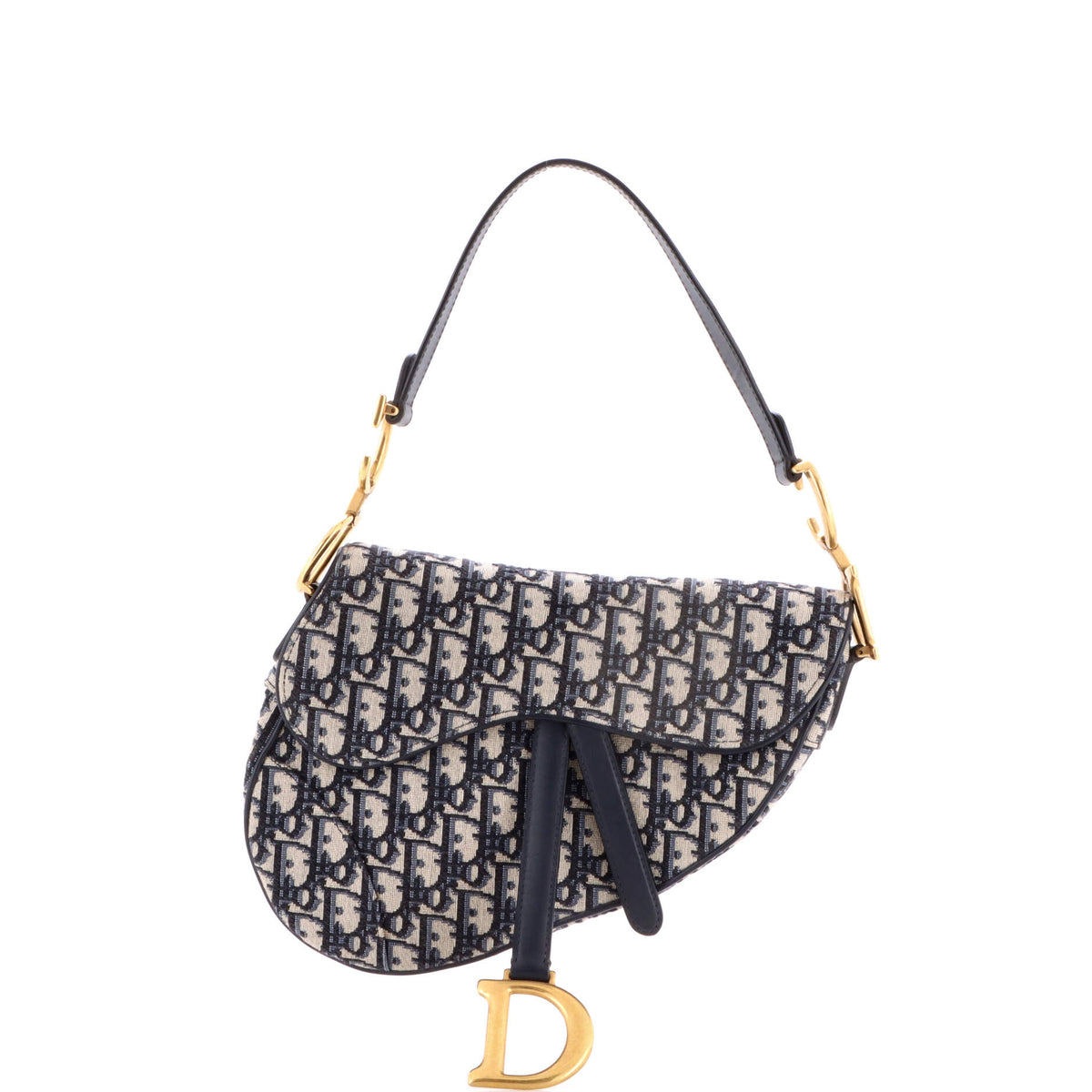 Christian Dior Saddle Handbag Oblique Canvas Medium