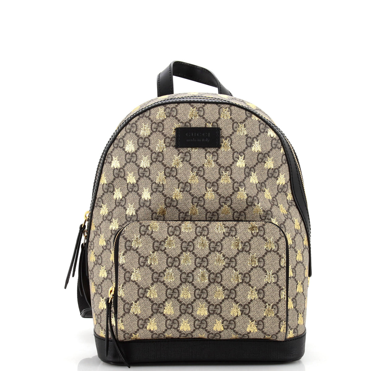 Gucci GUCCI Zip Pocket Backpack Printed GG Coated Canvas Small