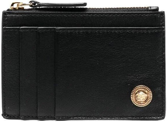 Versace Men's Medusa Zipped Cardholder in Black | 10061971A03190