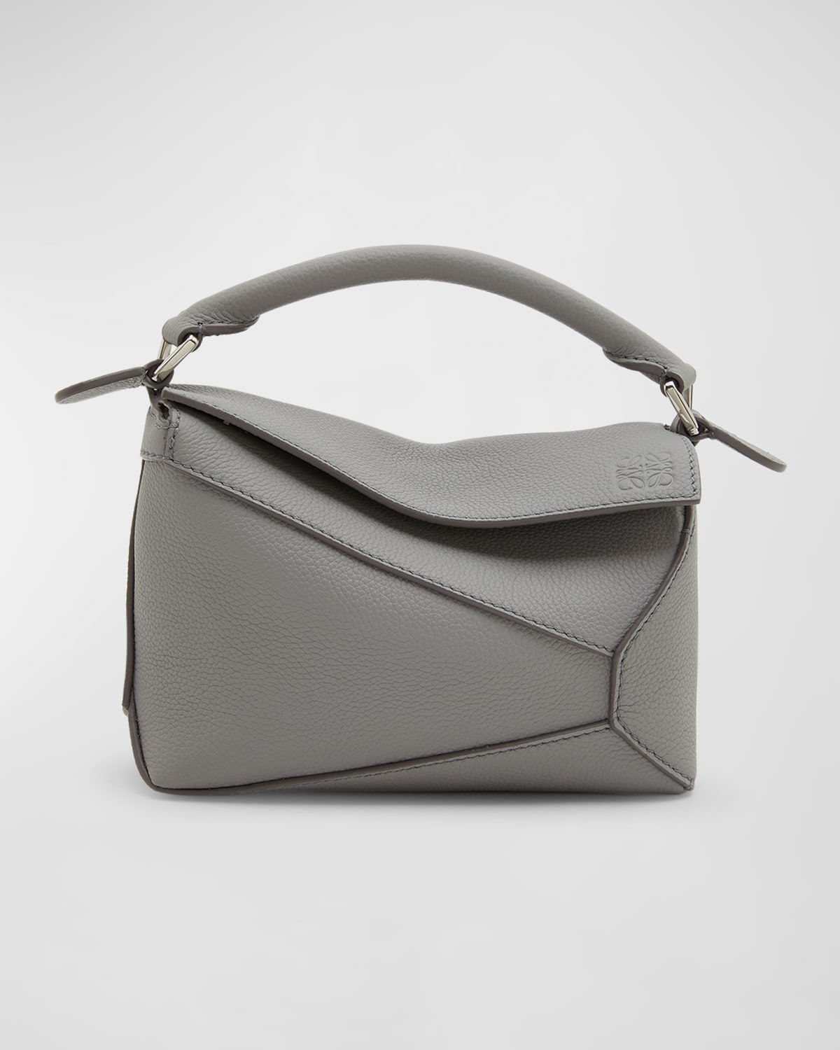 Loewe Puzzle Edge Mini Top-Handle Bag in Grained Leather