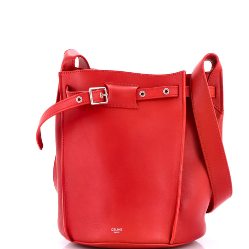 CELINE Long Strap Big Bag Bucket Leather