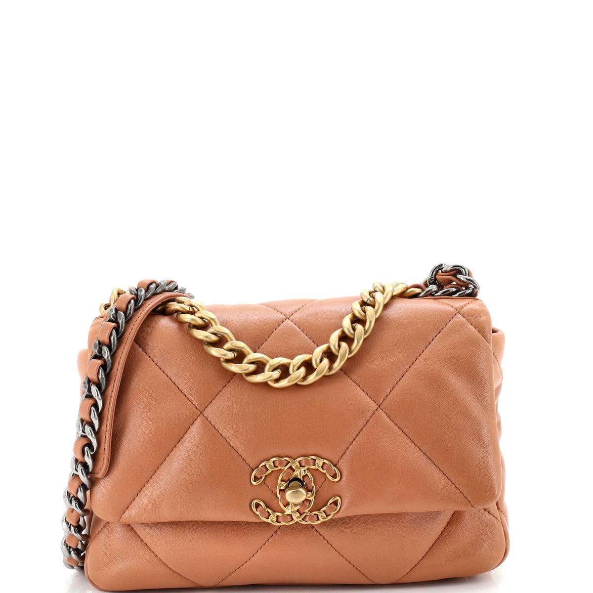 Chanel CHANEL 19 Flap Bag Quilted Leather Medium