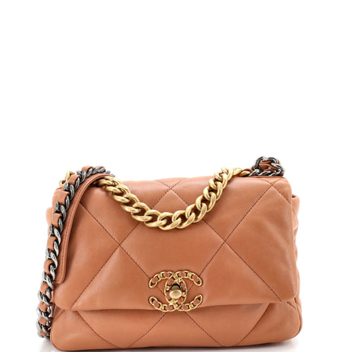CHANEL 19 Flap Bag Quilted Leather Medium