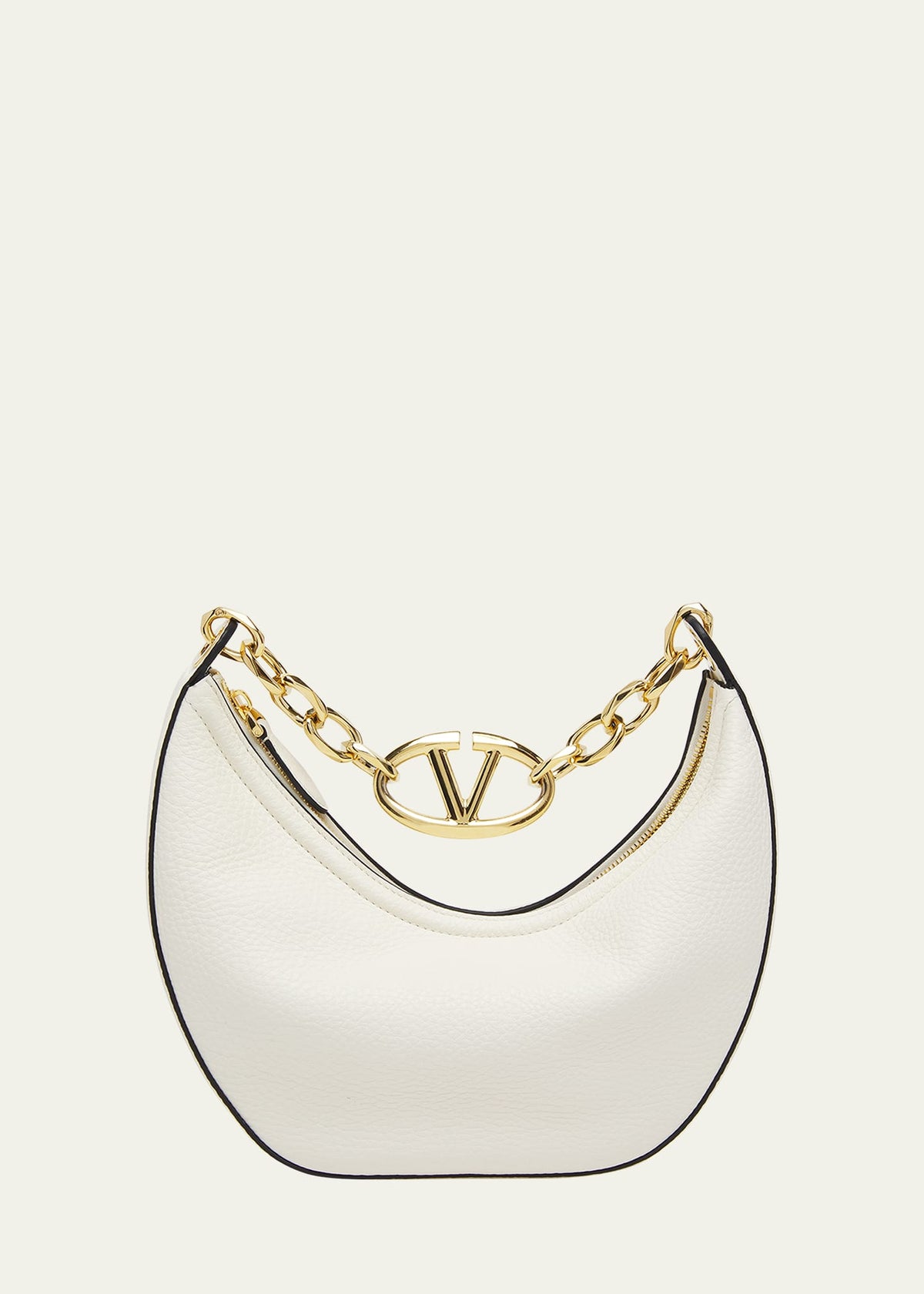 Valentino Small VLOGO Moon Hobo Bag