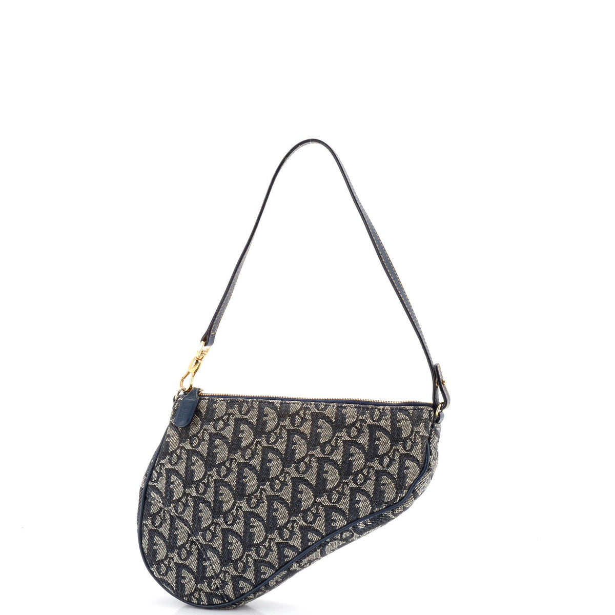Christian Dior Vintage Saddle Bag Diorissimo Denim Mini