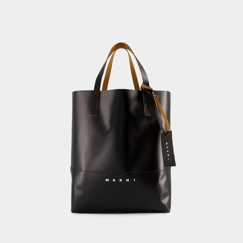 Marni Men's Pelletteria Uomo Tote Bag in Black | SHMQ0037A1 Color P5769 Color 00N99