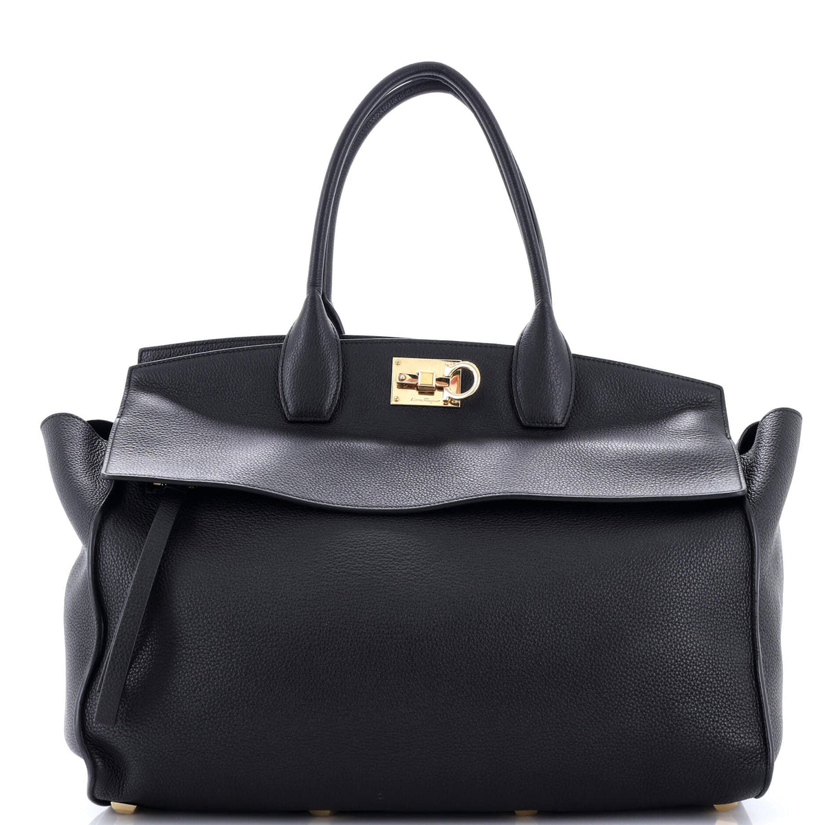 Salvatore Ferragamo Studio Soft Satchel Leather Large
