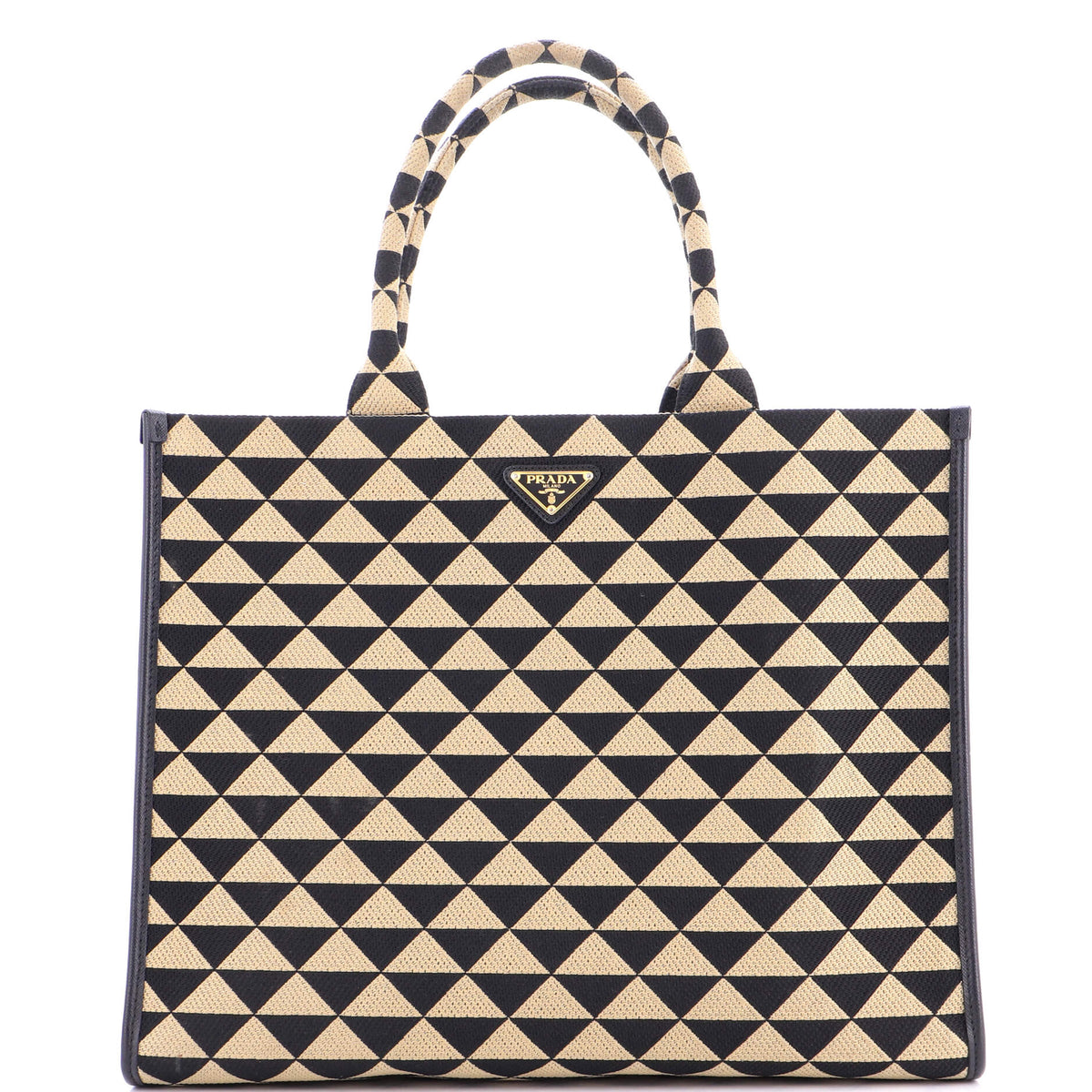 Prada PRADA Symbole Shopper Tote Jacquard Large