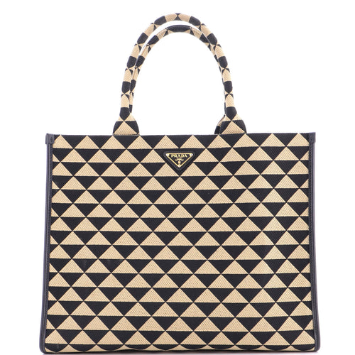 PRADA Symbole Shopper Tote Jacquard Large