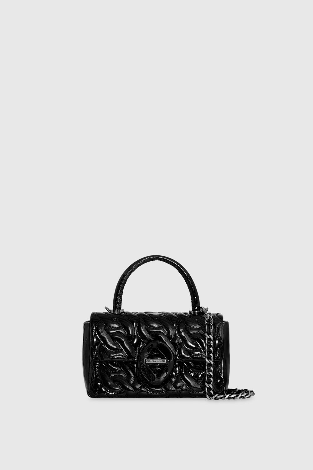 Rebecca Minkoff Sac à bandoulière avec poignée supérieure et chaîne matelassée en noir/shellac noir