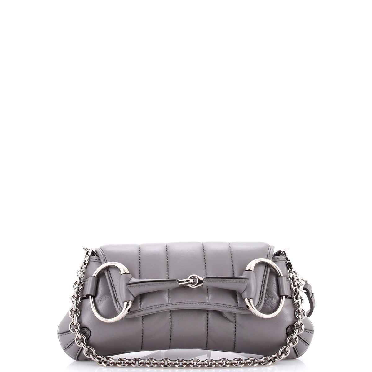 Gucci GUCCI Horsebit Chain Shoulder Bag Vertical Quilted Leather Small