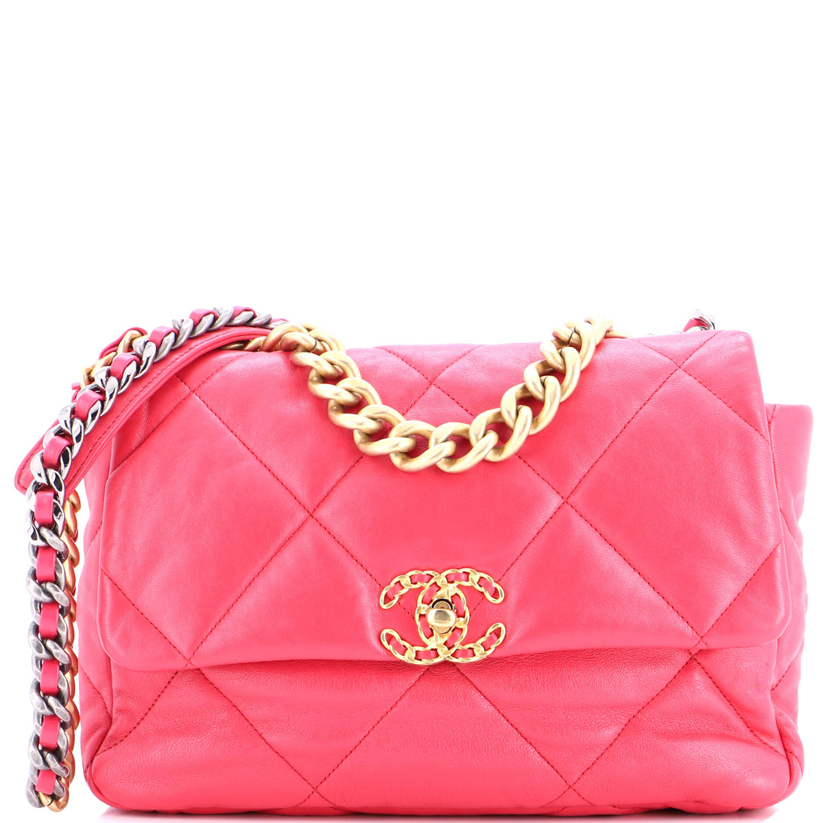 Chanel CHANEL 19 Flap Bag Quilted Leather Large