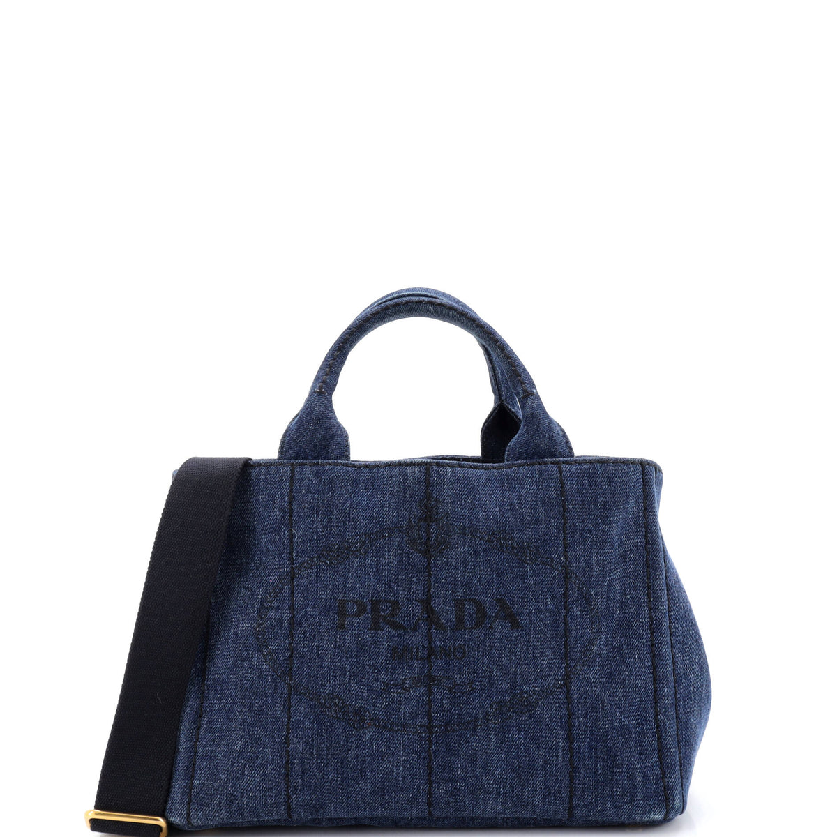 Prada PRADA Canapa Convertible Tote Denim Mini
