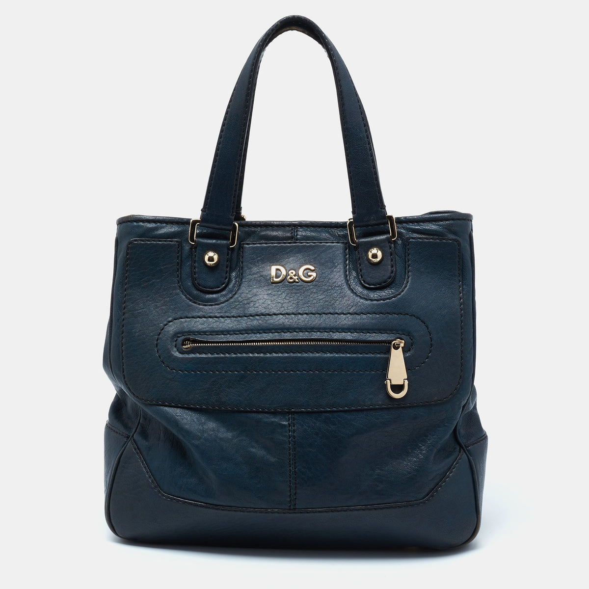 D&G Blue Leather Satchel