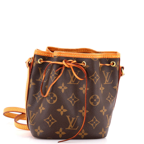 Noe Handbag Monogram Canvas Nano