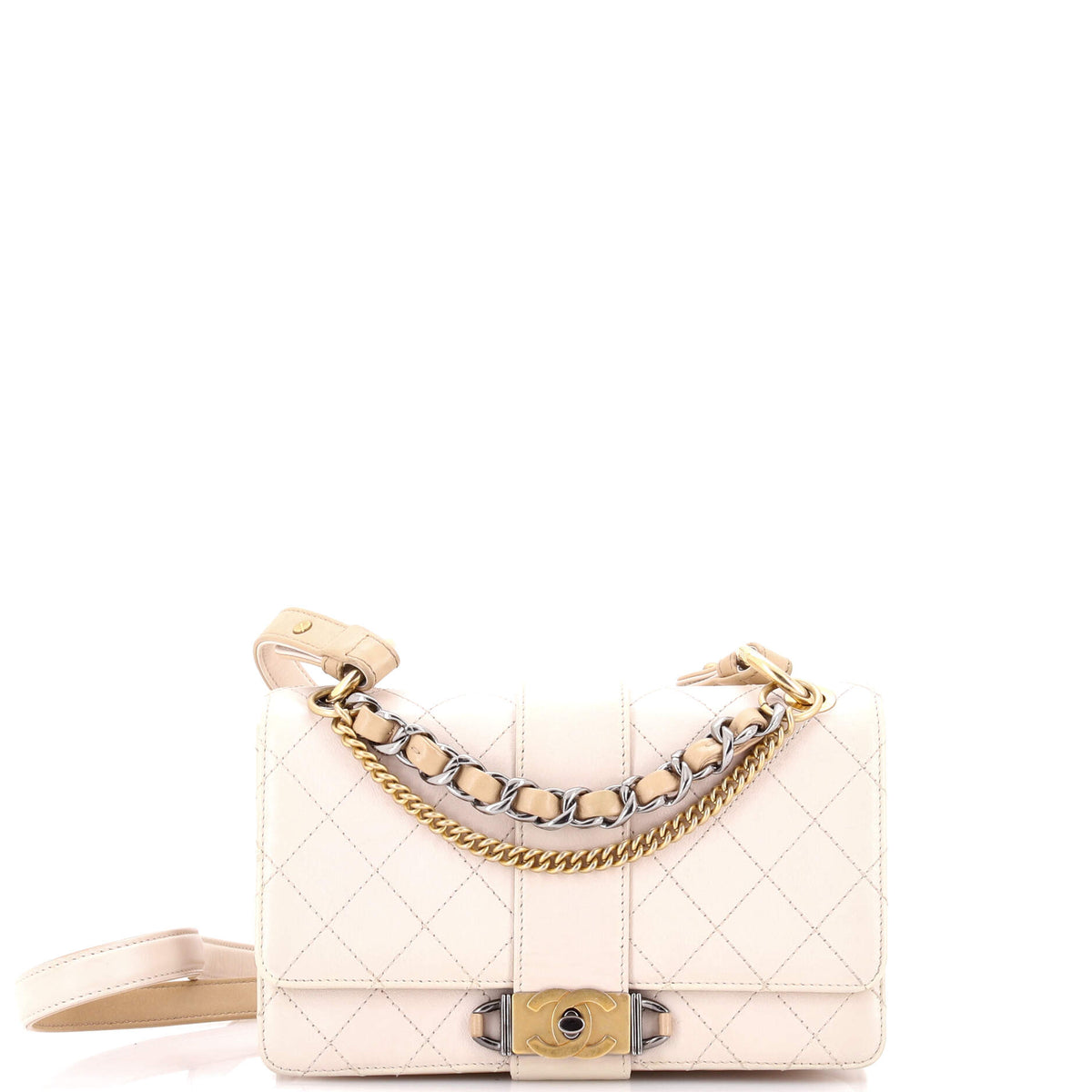 Chanel CHANEL CC Chain Flap Shoulder Bag Quilted Calfskin Small