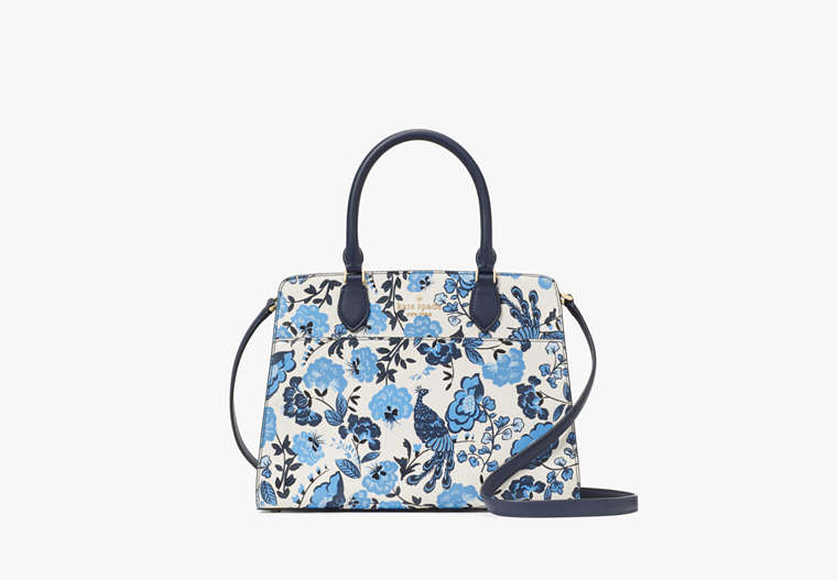 Kate Spade New York Madison – Mittelgroße Umhängetasche mit Blumenmuster und Pfauenmuster