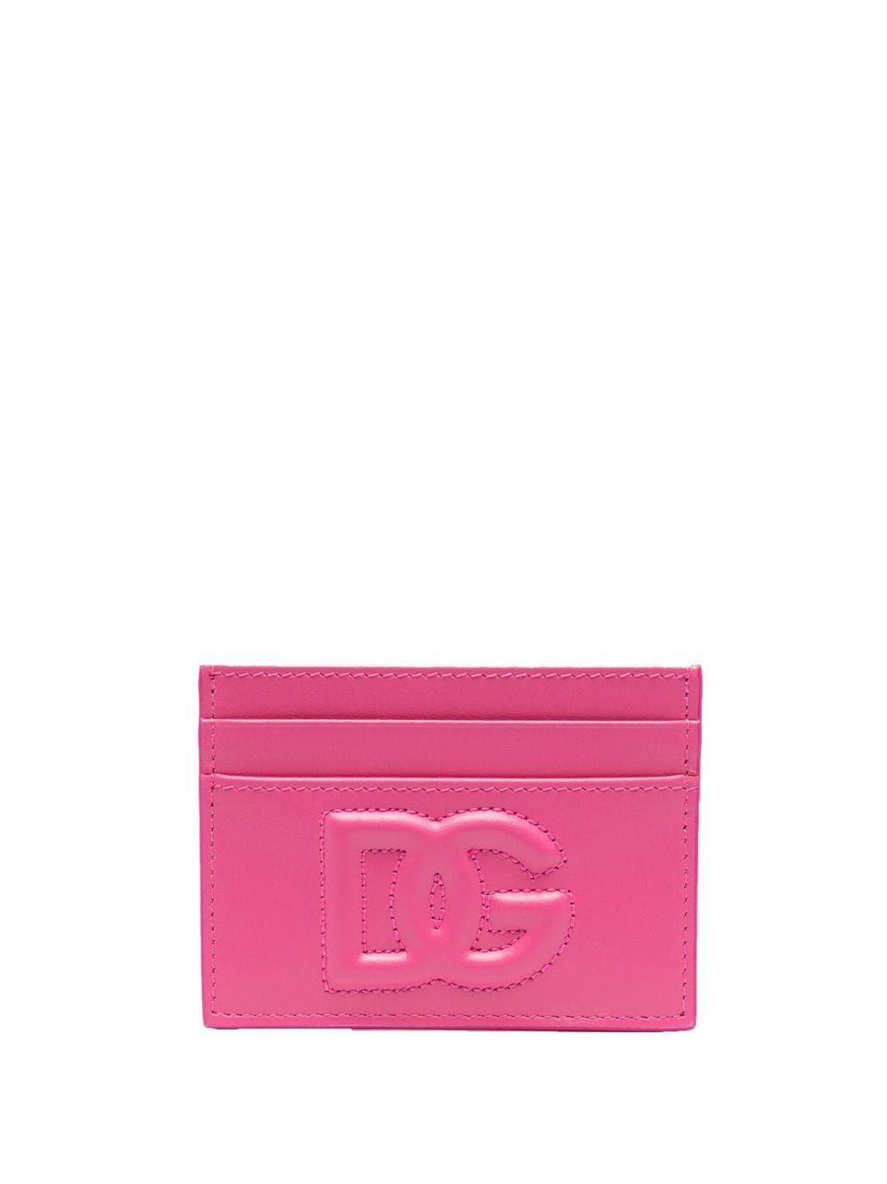 Dolce & Gabbana Women's Embossed Logo Cardholder in Pink & Purple | Size UNICA | BI0330AG081