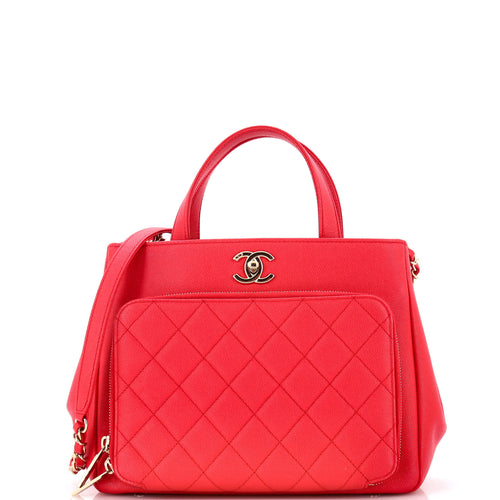 CHANEL Business Affinity Tote Quilted Caviar Small