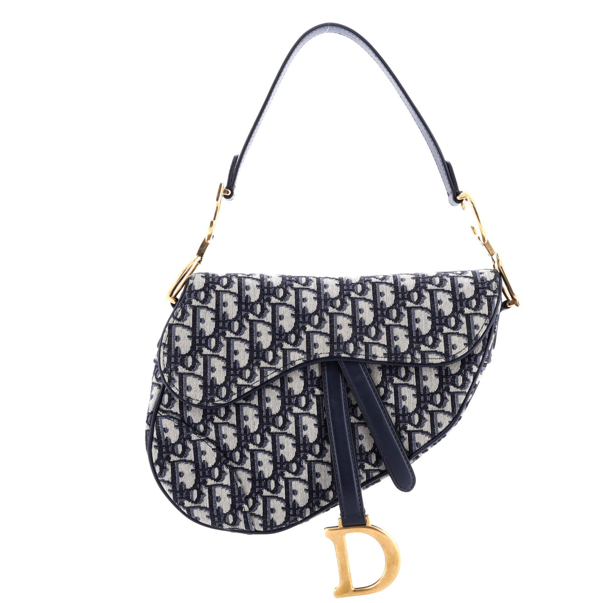 Christian Dior Saddle Handbag Oblique Canvas Medium