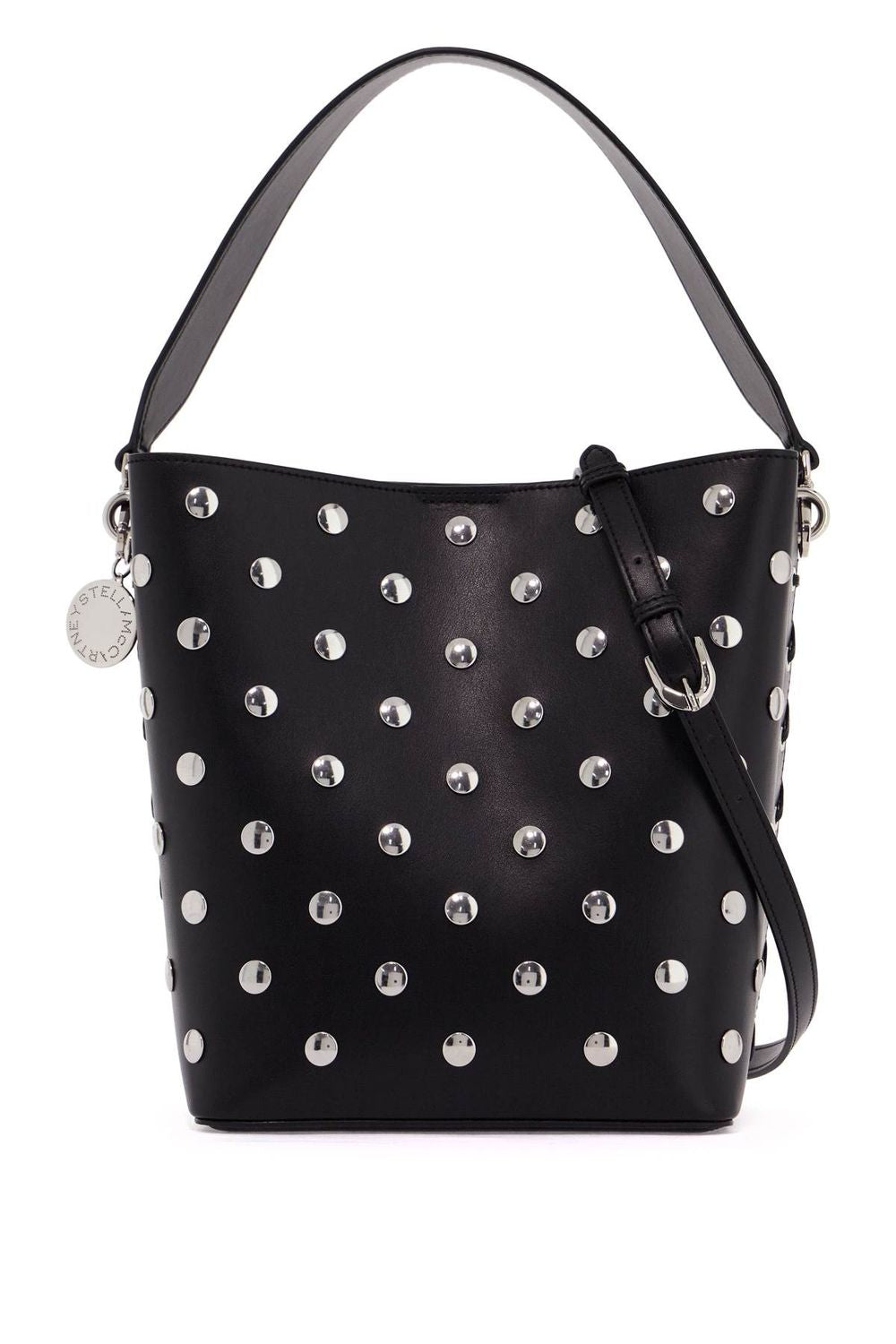 Stella Mccartney Women's Large Frayme Bucket Bag With Studs in Nero | 7B0108WP0468