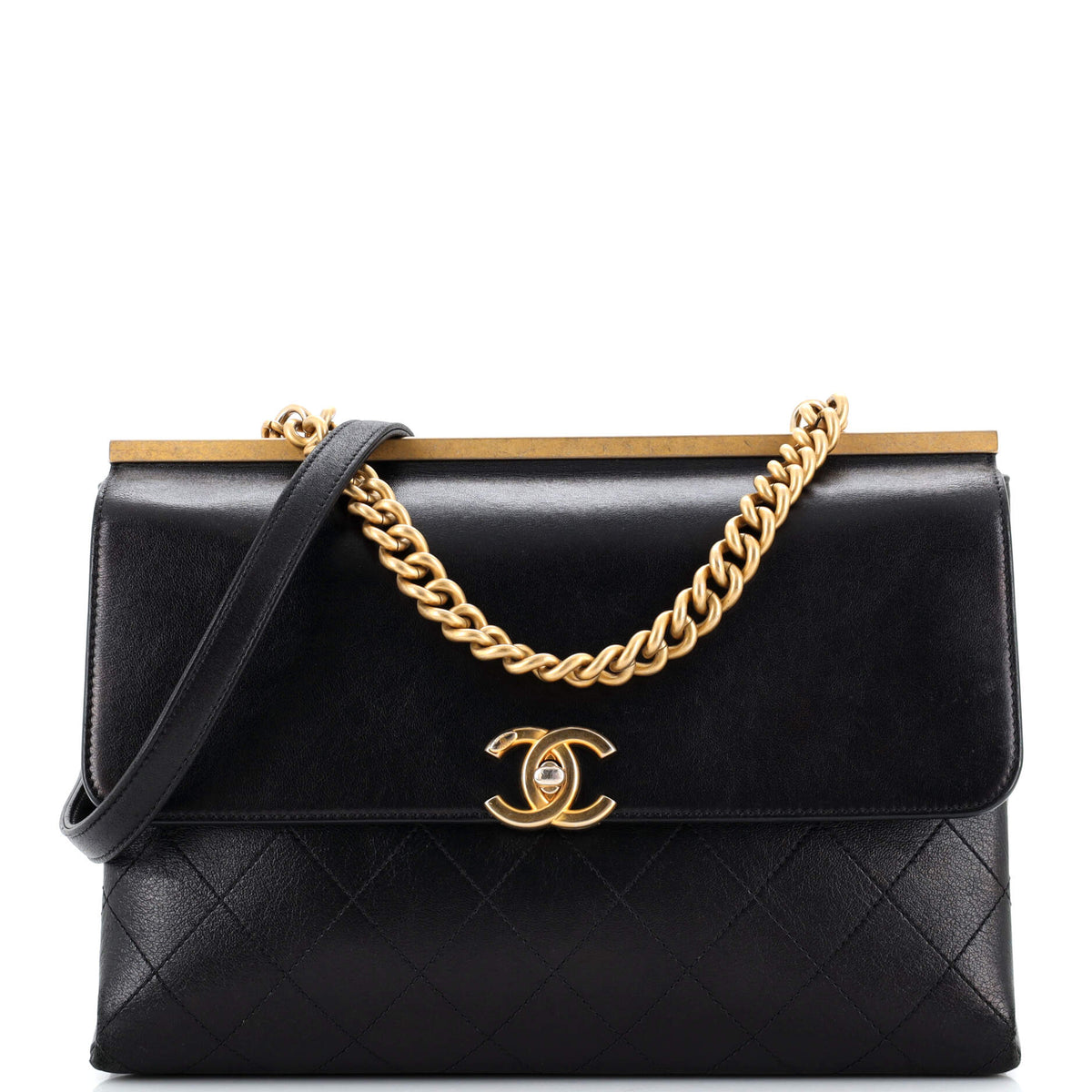 Chanel CHANEL Coco Luxe Flap Bag Quilted Calfskin Medium
